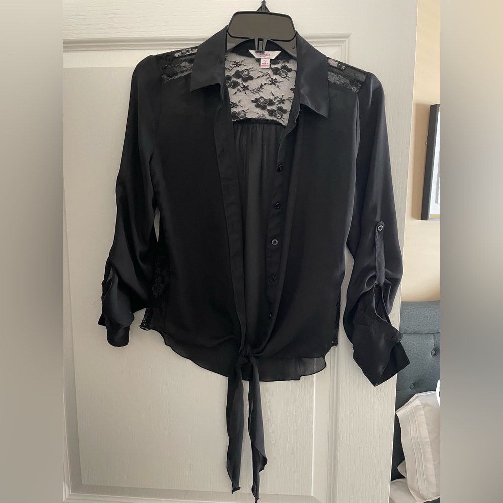 Black Lace Blouse